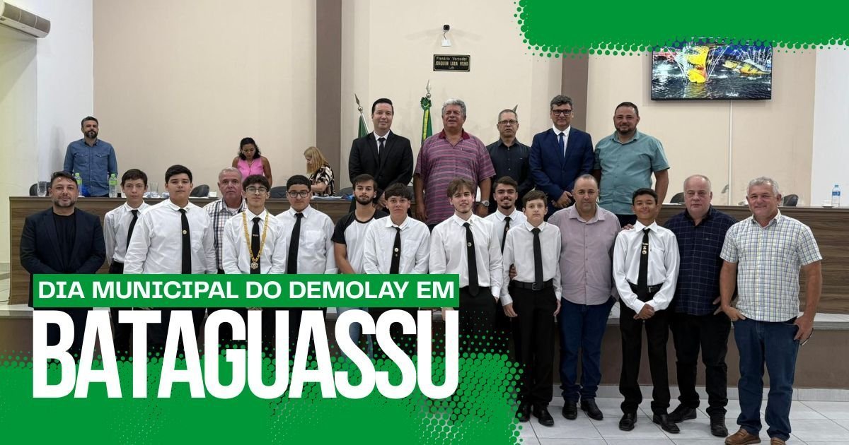 Capítulo DeMolay de Bataguassu ganha data comemorativa oficial no Município